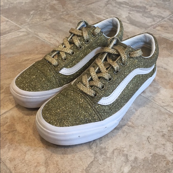 Vans Shoes - Old Skool Vans sparkly gold glitter sneakers unise